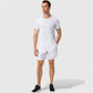 Men's Elastic Waist Athletic Shorts with Above-Knee Length and Relaxed Fit Design