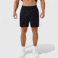 Men's Printed Athletic Shorts with Elastic Waistband and Side Pockets