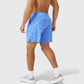 Men's Printed Athletic Shorts with Elastic Waistband and Side Pockets