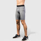 Men's Padded Compression Cycling Shorts with Wide Waistband and Mid-Thigh Length