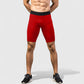 Men's Padded Compression Cycling Shorts with Wide Waistband and Mid-Thigh Length
