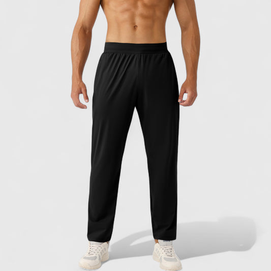 Men's Athletic Training Pants with Elastic Waistband and Straight Leg Fit