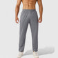 Men's Athletic Training Pants with Elastic Waistband and Straight Leg Fit