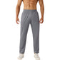 Men's Athletic Training Pants with Elastic Waistband and Straight Leg Fit
