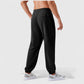 Men's Jogger Pants with Drawstring Waistband and Elastic Cuffs for Active Comfort