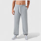 Men's Jogger Pants with Drawstring Waistband and Elastic Cuffs for Active Comfort