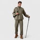 Men's Jogger Pants with Drawstring Waistband and Elastic Cuffs for Active Comfort