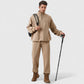 Men's Jogger Pants with Drawstring Waistband and Elastic Cuffs for Active Comfort