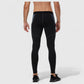 Men's Compression Leggings with Wide Waistband and Side Pocket for Training and Performance