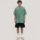 Men's Oversized Short Sleeve Crew Neck T-Shirt with Washed Effect