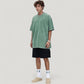 Men's Oversized Short Sleeve Crew Neck T-Shirt with Washed Effect