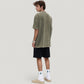 Men's Oversized Short Sleeve Crew Neck T-Shirt with Washed Effect