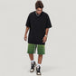 Men's Oversized Short Sleeve Crew Neck T-Shirt with Washed Vintage Look