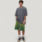 Men's Oversized Short Sleeve Crew Neck T-Shirt with Washed Vintage Look