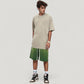 Men's Oversized Short Sleeve Crew Neck T-Shirt with Washed Vintage Look