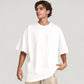 Men's Oversized Short Sleeve Crew Neck T-Shirt with Washed Vintage Look