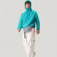 Men's Lightweight Hooded Zip-Up Windbreaker Jacket with Elastic Cuffs