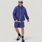 Men's Lightweight Full Zip Hooded Sun Protection Jacket with Contrast Trim and Relaxed Fit