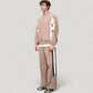 Men's Full Zip Colorblock Track Jacket with Elastic Hem and Stand Collar