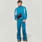 Men's Full Zip Colorblock Track Jacket with Elastic Hem and Stand Collar