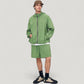 Men's Lightweight Full Zip Hooded Sun Protection Jacket with Adjustable Drawstring and Relaxed Fit