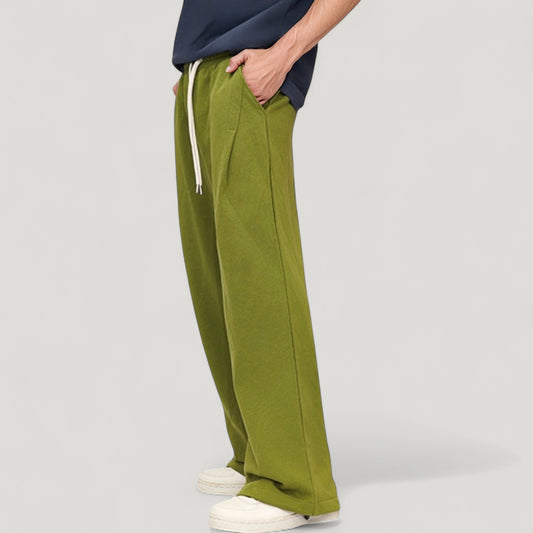 Men's Drawstring Waist Relaxed Fit Wide Leg Casual Sweatpants
