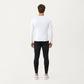Men's Long Sleeve Compression Athletic Shirt with Stretch Fabric and V-Neck Design