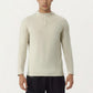 Men's Long Sleeve Quarter Zip Athletic Top with Mock Neck and Stretch Performance Fabric