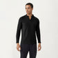 Men's Long Sleeve Quarter Zip Athletic Top with Mock Neck and Stretch Performance Fabric