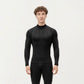 Men's Long Sleeve Quarter Zip Compression Athletic Top with Stretch Fabric and Mock Neck