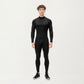 Men's Long Sleeve Quarter Zip Compression Athletic Top with Stretch Fabric and Mock Neck