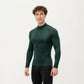 Men's Long Sleeve Quarter Zip Compression Athletic Top with Stretch Fabric and Mock Neck