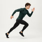 Men's Long Sleeve Quarter Zip Compression Athletic Top with Stretch Fabric and Mock Neck