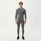 Men's Long Sleeve Compression Base Layer Top with Stretch Fit and Moisture-Wicking Fabric