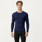 Men's Long Sleeve Compression Base Layer Top with Stretch Fit and Moisture-Wicking Fabric