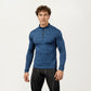 Men's Long Sleeve Quarter Zip Compression Athletic Shirt with Mock Neck and Performance Stretch Fabric