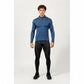 Men's Long Sleeve Quarter Zip Compression Athletic Shirt with Mock Neck and Performance Stretch Fabric
