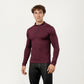 Men's Long Sleeve Quarter Zip Compression Athletic Shirt with Mock Neck and Performance Stretch Fabric