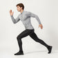 Men's Long Sleeve Quarter Zip Compression Athletic Shirt with Mock Neck and Performance Stretch Fabric