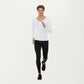 Men's Long Sleeve V-Neck Compression Shirt with Stretch Performance Fabric and Athletic Fit