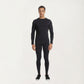 Men's Long Sleeve Crew Neck Compression Athletic Top with Stretch Fabric and Contrast Stitching