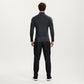 Men's Long Sleeve Half Zip Performance Top with Mock Neck and Stretch Compression Fit