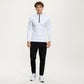 Men's Long Sleeve Half Zip Performance Top with Mock Neck and Stretch Compression Fit