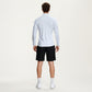 Men's Long Sleeve Half Zip Performance Top with Mock Neck and Stretch Compression Fit