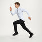 Men's Long Sleeve Half Zip Performance Top with Mock Neck and Stretch Compression Fit