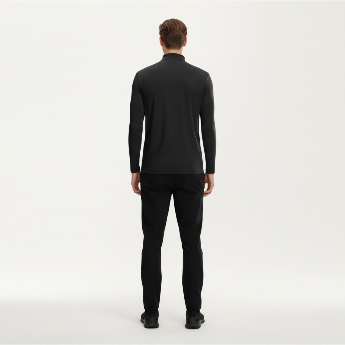 Men's Long Sleeve Half Zip Performance Top with Lightweight Stretch Knit Fabric