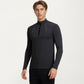 Men's Long Sleeve Half Zip Performance Top with Lightweight Stretch Knit Fabric