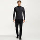 Men's Long Sleeve Half Zip Performance Top with Lightweight Stretch Knit Fabric