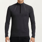 Men's Long Sleeve Half Zip Performance Top with Lightweight Stretch Knit Fabric