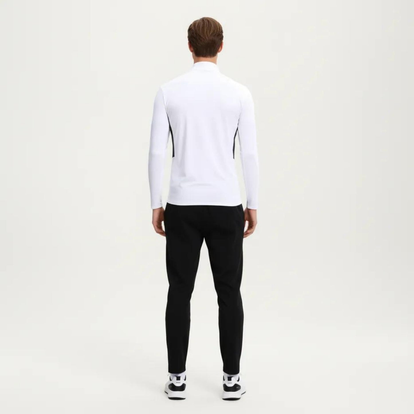 Men's Long Sleeve Half Zip Performance Top with Lightweight Stretch Knit Fabric